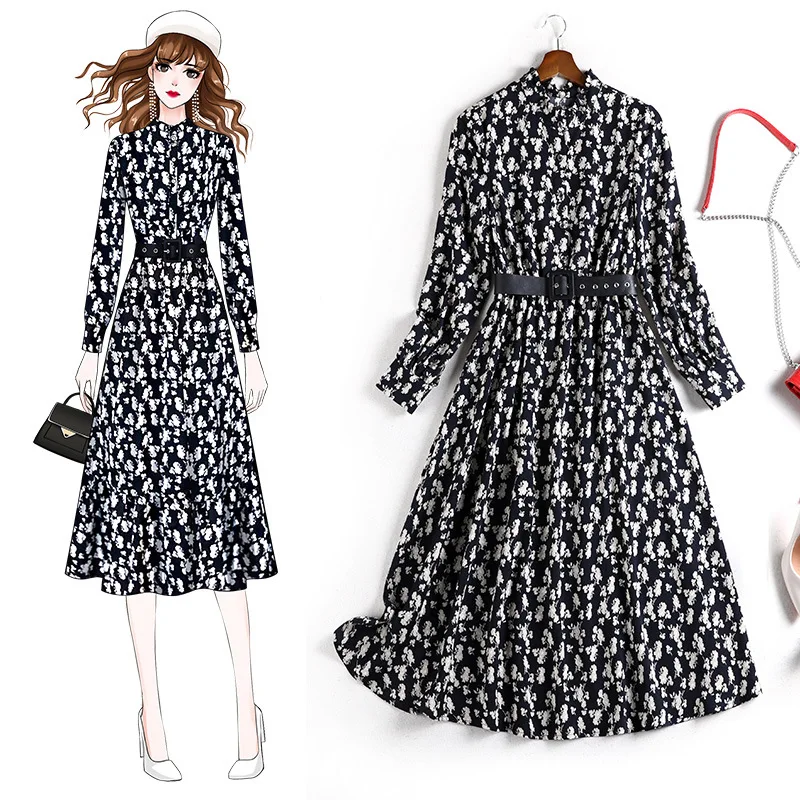 4XL 5XL spring autumn floral print mid-calf dress 2020 women long sleeve plus size casual dresses JC62
4XL 5XL spring autumn floral print mid-calf dress 2020 women long sleeve plus size casual dresses JC62