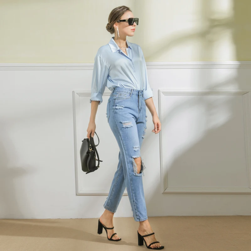 2021 Fashion Rippde Jeans Women High Waist Straight Denim Pants Jeans Women Washed Blue Casual Female Cotton Skinny Pants
2021 Fashion Rippde Jeans Women High Waist Straight Denim Pants Jeans Women Washed Blue Casual Female Cotton Skinny Pants