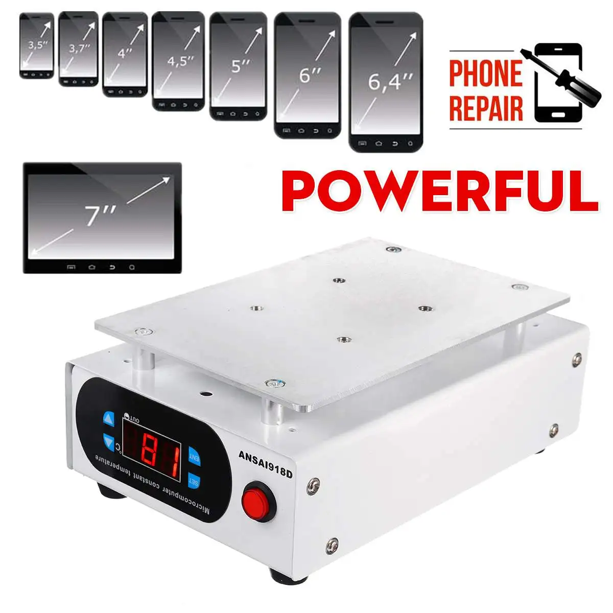 7 Inch LCD Screen Separator Auto Heating Platform Phone Repair Machine Glass Removal Smooth Plate Screen Separator 220/110V
7 Inch LCD Screen Separator Auto Heating Platform Phone Repair Machine Glass Removal Smooth Plate Screen Separator 220/110V