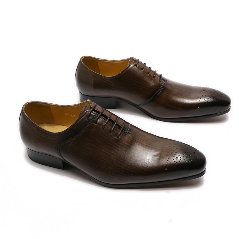 2020 Autumn Men Shoes Elegant Men's Pointed Toe Oxford Lace Up Genuine Leather Dress Shoes Wedding Party Formal Shoes
2020 Autumn Men Shoes Elegant Men's Pointed Toe Oxford Lace Up Genuine Leather Dress Shoes Wedding Party Formal Shoes