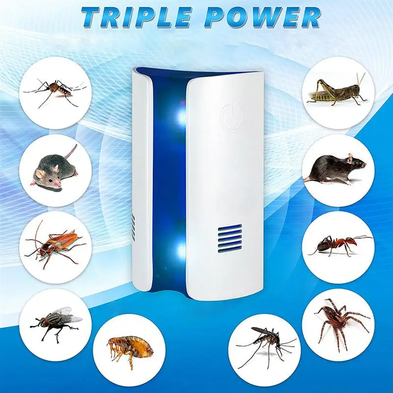 

Ultrasonic Pest Repeller Plug in Electromagnetic Pest Repellent Control Get Rid of Mosquito Ant Flea Rat for Home Office Kitchen