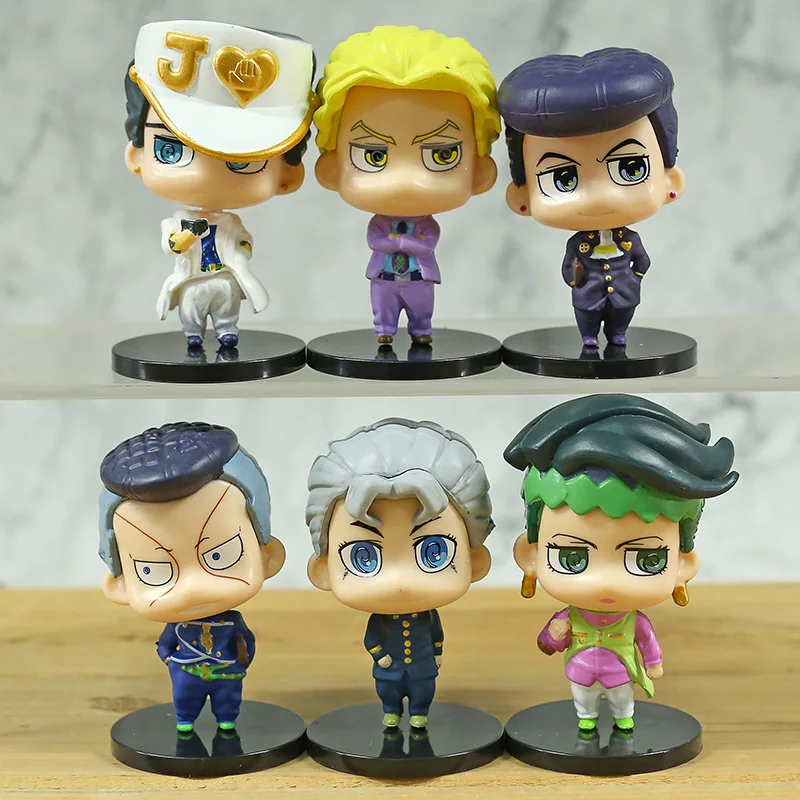 JoJo's Bizarre Adventure 3 Diamond is Unbreakable Higashikata Josuke Kujo Jotaro Rohan Kishibe Q Version Figures Toys 6pcs/set
JoJo's Bizarre Adventure 3 Diamond is Unbreakable Higashikata Josuke Kujo Jotaro Rohan Kishibe Q Version Figures Toys 6pcs/set