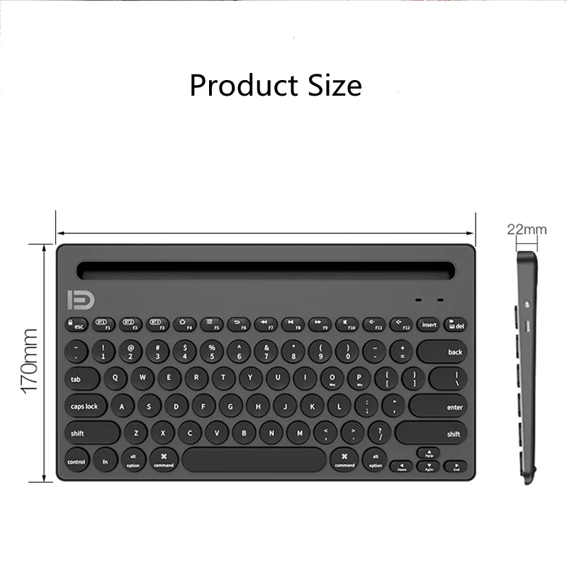 78 Keys Wireless Bluetooth Keyboard Multi-devices Connection Rechargeable Office Keyboard Silent Ultra-slim for Notebook PC
78 Keys Wireless Bluetooth Keyboard Multi-devices Connection Rechargeable Office Keyboard Silent Ultra-slim for Notebook PC