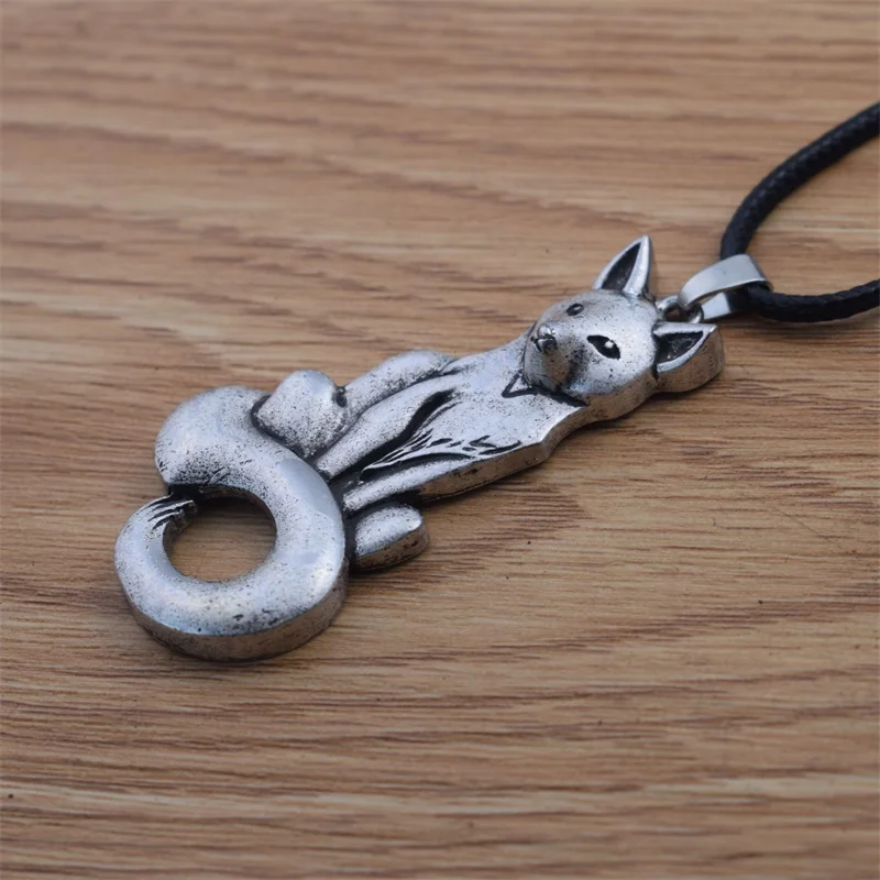 Viking лиса Цепочки и ожерелья Амулет подвеска в виде животного ювелирные изделия