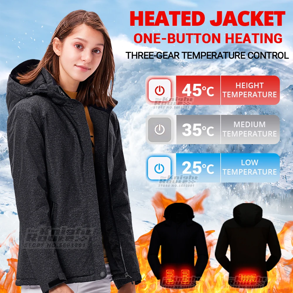 3 Areas Heated Jacket Women's Snowboard Outerwear Winter Suit For Ski Jacket USB Heated Vest Clothing Windproof Skating Ski
3 Areas Heated Jacket Women's Snowboard Outerwear Winter Suit For Ski Jacket USB Heated Vest Clothing Windproof Skating Ski