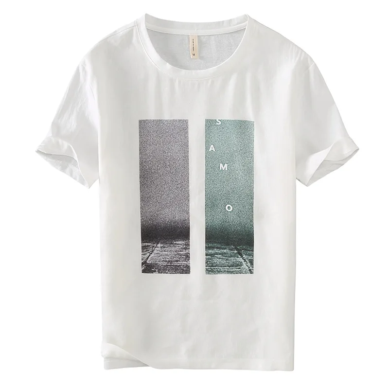 Print Short Sleeve Tshirt for Men Summer Casual O-Neck Tee Male Cotton Linen Fashion Tops Clothing 2021 New Graphic T Shirts
Print Short Sleeve Tshirt for Men Summer Casual O-Neck Tee Male Cotton Linen Fashion Tops Clothing 2021 New Graphic T Shirts