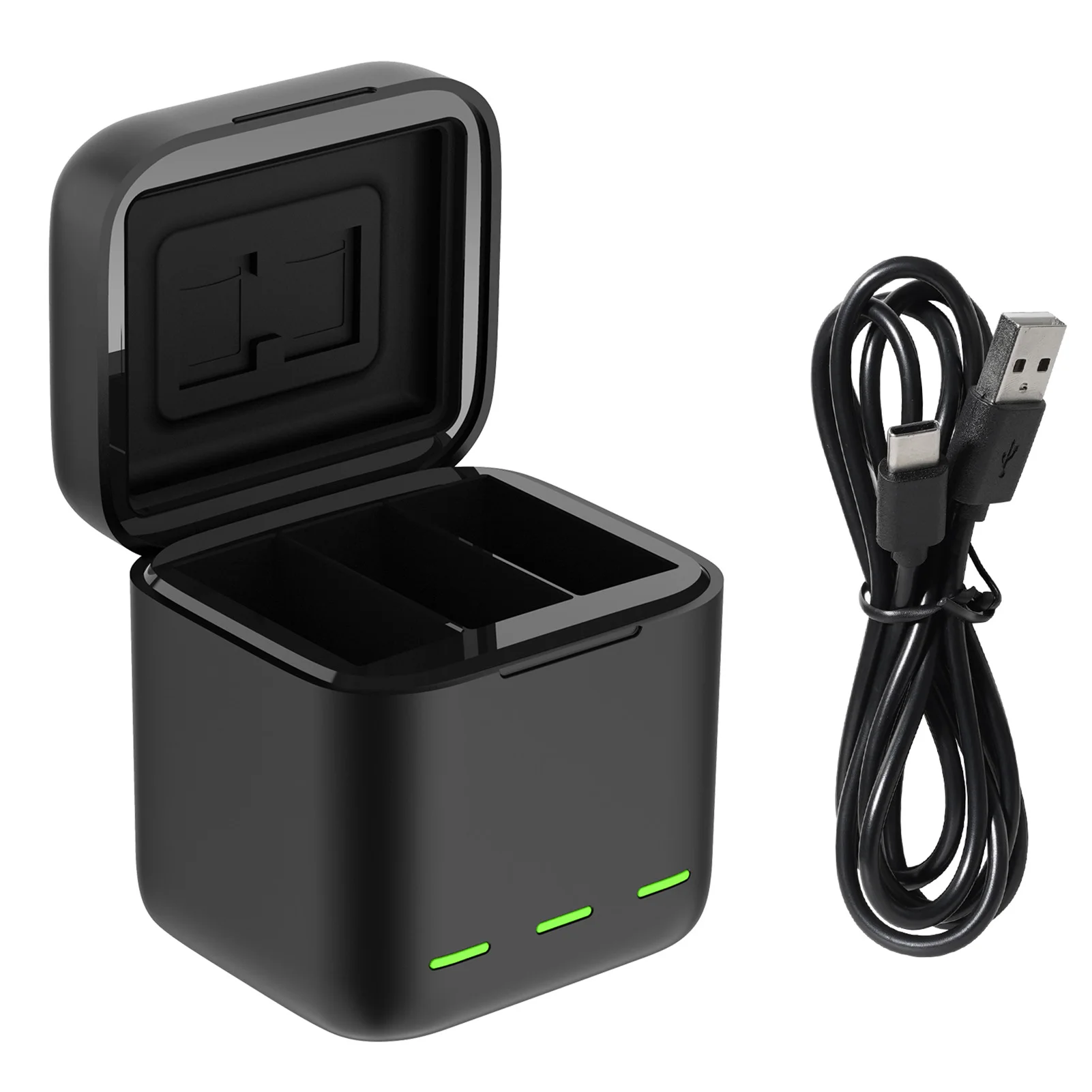 Camera fast charging auxiliary 3 channel storage, with USB Type-C charging cable 2 batteries for LED gopro9 GoPro Hero 9
Camera fast charging auxiliary 3 channel storage, with USB Type-C charging cable 2 batteries for LED gopro9 GoPro Hero 9