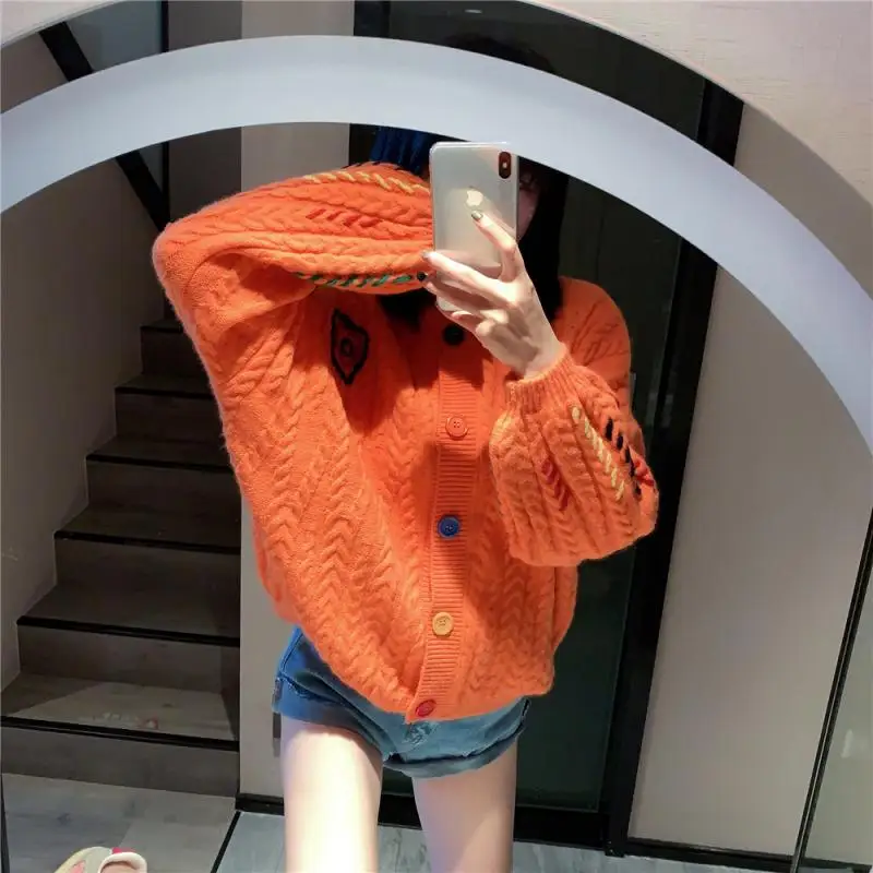 2020 Winter Women Luxury Lantern Sleeve O-neck Twist Embroidery Woven Rainbow Striped Oversize Sweater Coat Cardigans Clothes
2020 Winter Women Luxury Lantern Sleeve O-neck Twist Embroidery Woven Rainbow Striped Oversize Sweater Coat Cardigans Clothes