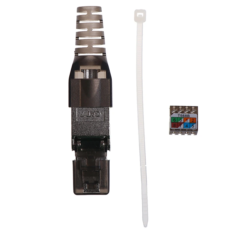 New Tool-Free Shielded RJ45 Cat 7 Termination Plug Cat7 Plug Cat7 Connector
New Tool-Free Shielded RJ45 Cat 7 Termination Plug Cat7 Plug Cat7 Connector