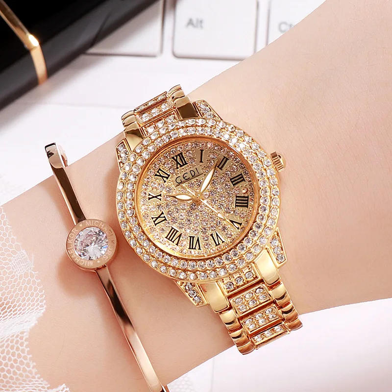 Women's Diamond Set Female Watch Steel Strap Baby's Breath Ladies Watch Wrist Watches for Women Bling Luxury Designer
Women's Diamond Set Female Watch Steel Strap Baby's Breath Ladies Watch Wrist Watches for Women Bling Luxury Designer