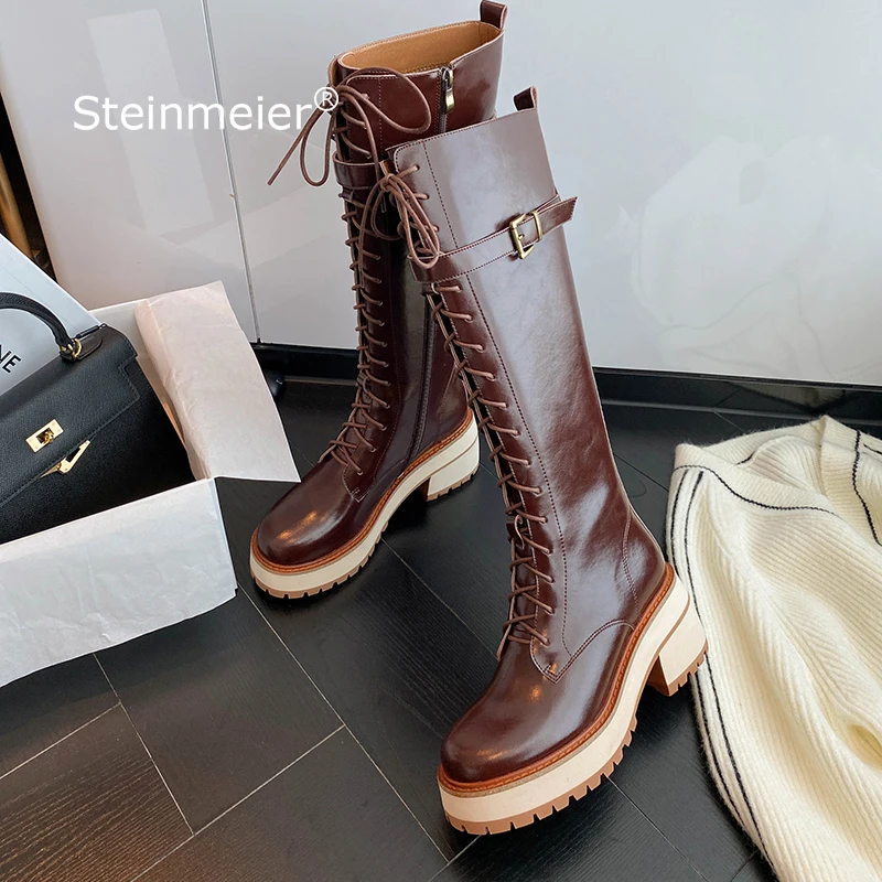 INS ZA Women Knee High Boots Full Cow Leather Warm Boots Thick High Heels Motorcycle Boots Punk Shoes Woman High Boots 2022
INS ZA Women Knee High Boots Full Cow Leather Warm Boots Thick High Heels Motorcycle Boots Punk Shoes Woman High Boots 2022