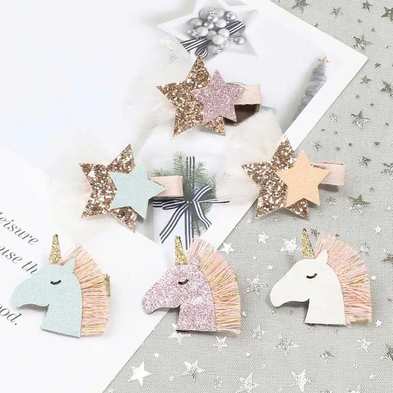 Glitter Baby Girls Unicorn Hairpins Cartoon Star Hair Clips Cute Mini Hairpins Kids Headwear Girls Fashion Hair Accessories 2021
Glitter Baby Girls Unicorn Hairpins Cartoon Star Hair Clips Cute Mini Hairpins Kids Headwear Girls Fashion Hair Accessories 2021