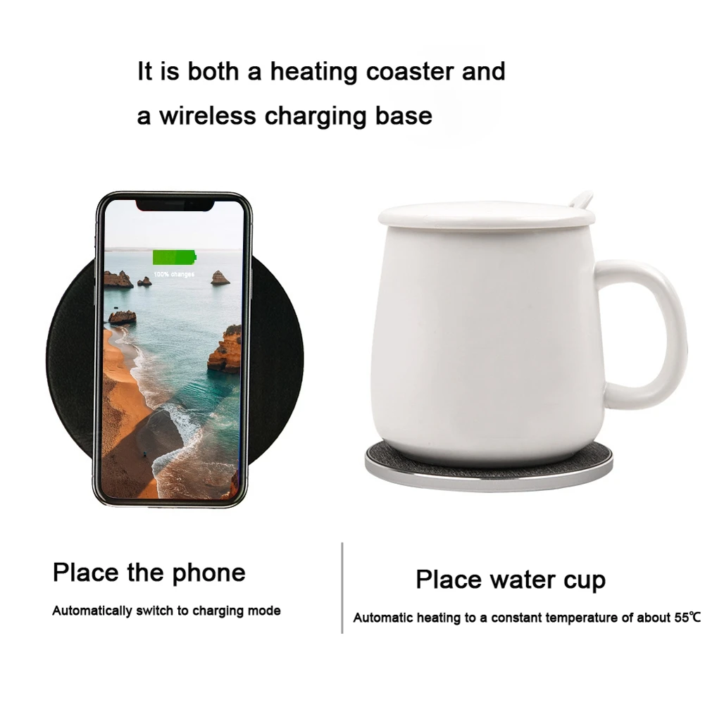 Portable Multifunction Warming Coaster Coaster Wireless Charger Suitable for Office
Portable Multifunction Warming Coaster Coaster Wireless Charger Suitable for Office