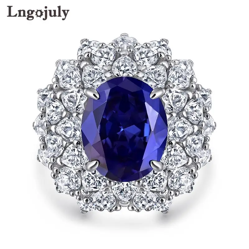 Luxury Ring For Woman Pure 925 Sterling Silver Ring Blue Zircon Rings Multi-color Rhinestone Wedding Bride Ring Anniversary Gift
Luxury Ring For Woman Pure 925 Sterling Silver Ring Blue Zircon Rings Multi-color Rhinestone Wedding Bride Ring Anniversary Gift