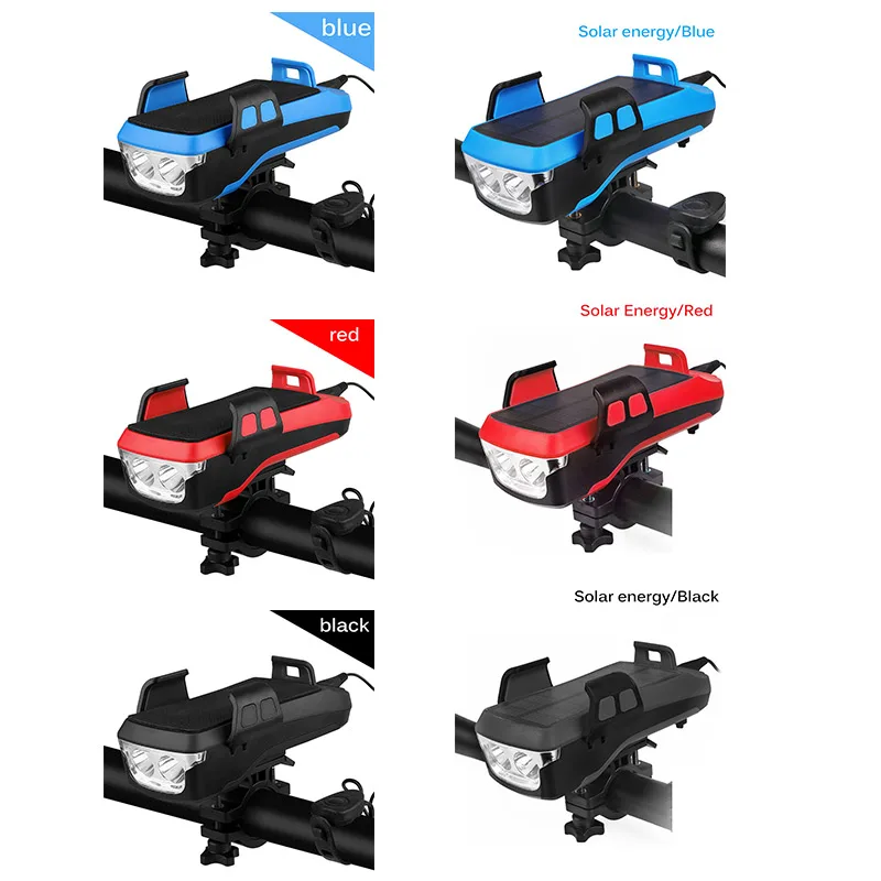 5 IN 1 Bicycle Light Led Lamp Multifunction USB Solar Charging Horn Phone Holder Power Bank Front Lamp For Bicycle Accessories
5 IN 1 Bicycle Light Led Lamp Multifunction USB Solar Charging Horn Phone Holder Power Bank Front Lamp For Bicycle Accessories