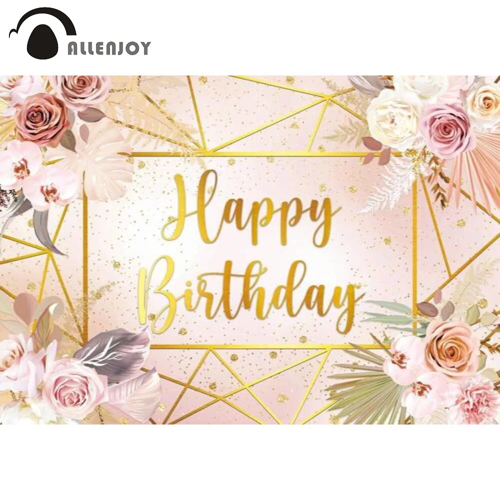 Allenjoy Happy Birthday Background Woman Girl Party Flowers Pink Baby Shower Photography Backdrop Photozone Photobooth Photocall
Allenjoy Happy Birthday Background Woman Girl Party Flowers Pink Baby Shower Photography Backdrop Photozone Photobooth Photocall