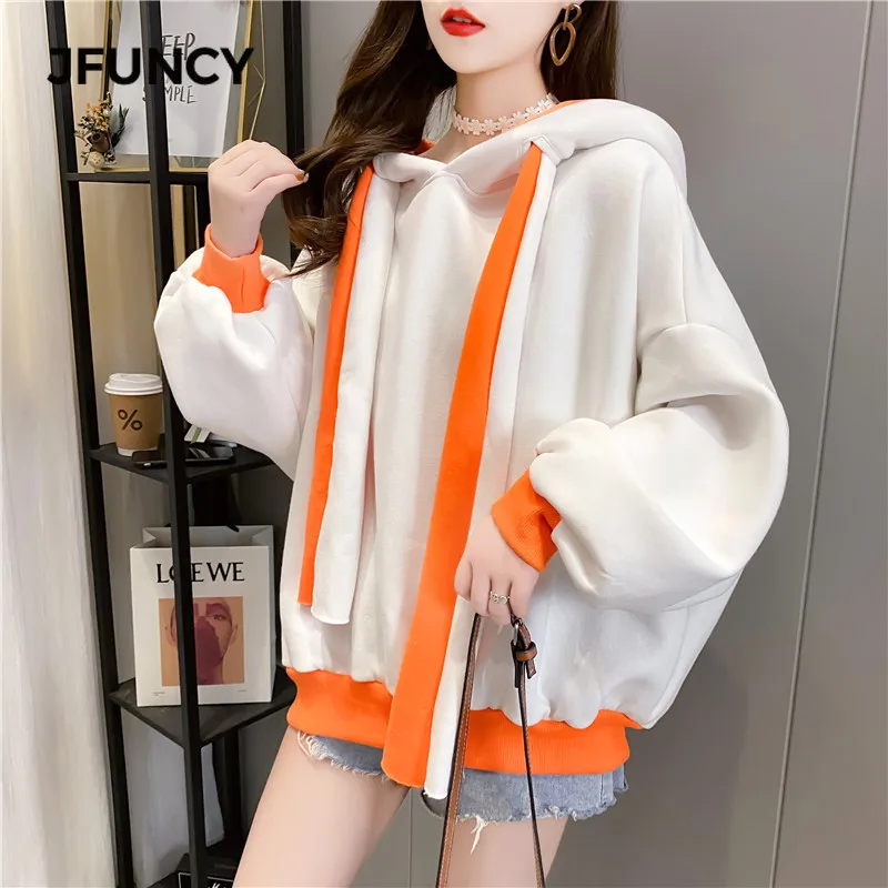 JFUNCY 2021 Plus Velvet Thick Women Hooded Sweatshirt Autumn Winter Korean Woman Pullover Coat Female Long Sleeve Hoodies Top
JFUNCY 2021 Plus Velvet Thick Women Hooded Sweatshirt Autumn Winter Korean Woman Pullover Coat Female Long Sleeve Hoodies Top