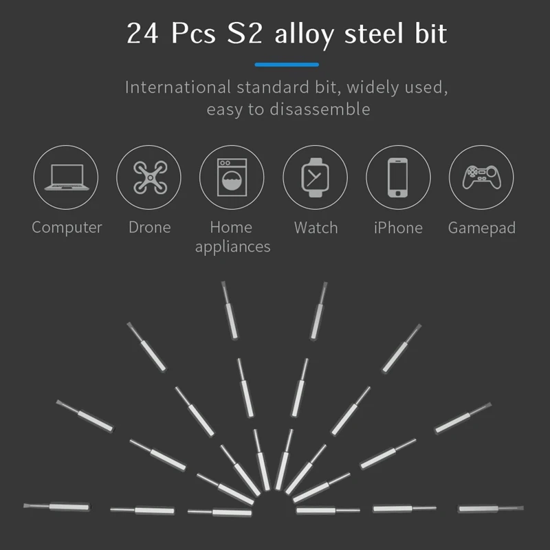 TOP 28 in 1 Electric Screwdriver Precision Handheld Cordless Screwdriver with 3 LED Lights for Computer Watch iPhone PS4/PS5
TOP 28 in 1 Electric Screwdriver Precision Handheld Cordless Screwdriver with 3 LED Lights for Computer Watch iPhone PS4/PS5