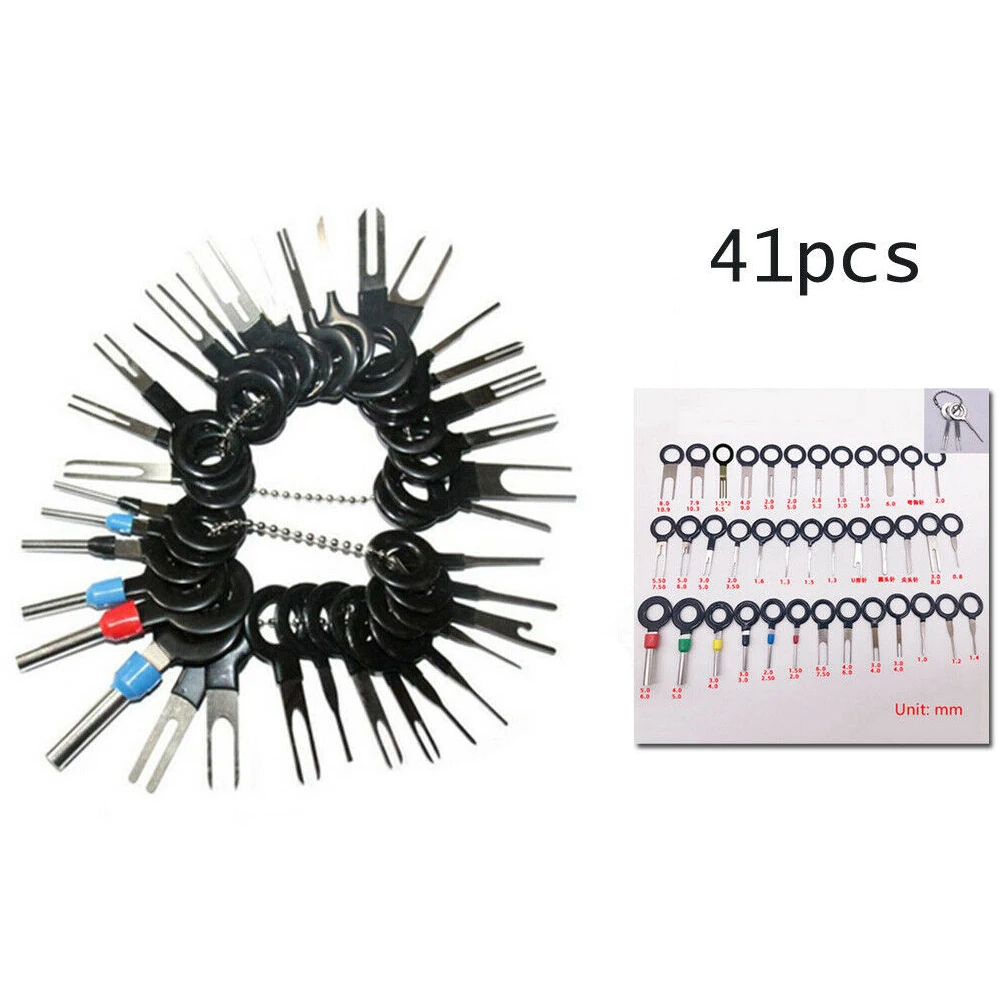 41pcs Pin Extractor Easy Apply Compact Crimp Connector Portable Wire Plug Tools Automotive Professional Car Terminal Removal Kit
41pcs Pin Extractor Easy Apply Compact Crimp Connector Portable Wire Plug Tools Automotive Professional Car Terminal Removal Kit
