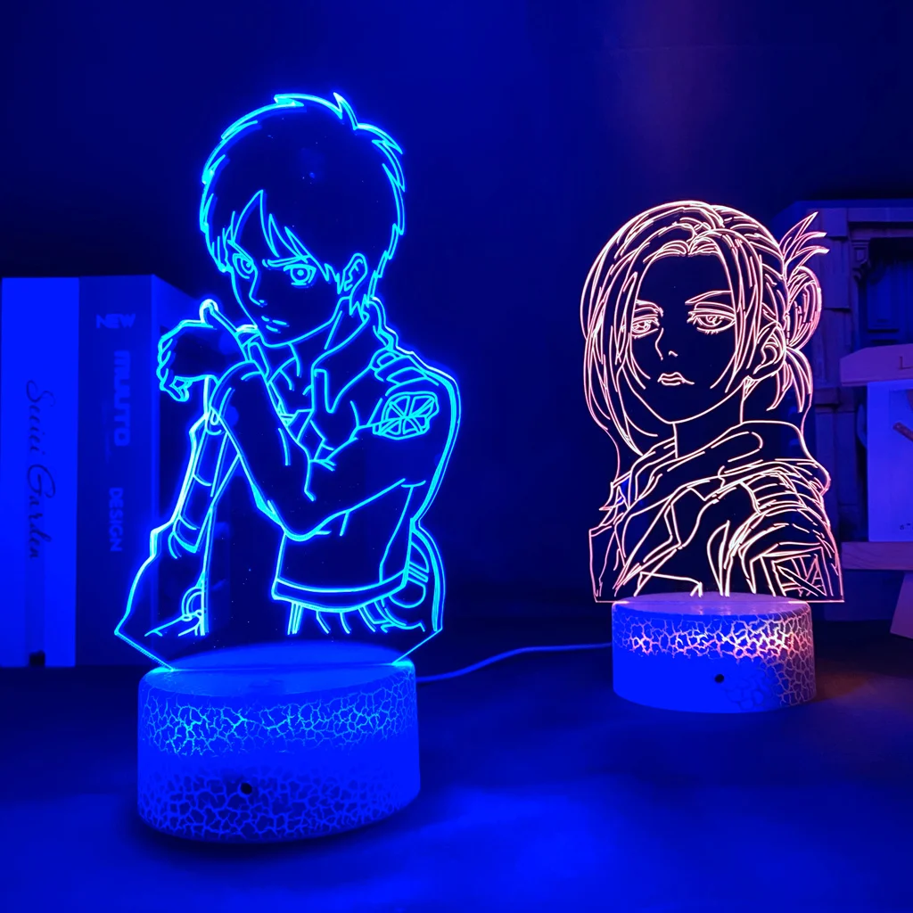 Acrylic Night Light 3d Led Attack on Titan Eren Yeager Figure Bedroom Decor Nightlight Dropshipping Battery Powered USBLamp Gift
Acrylic Night Light 3d Led Attack on Titan Eren Yeager Figure Bedroom Decor Nightlight Dropshipping Battery Powered USBLamp Gift