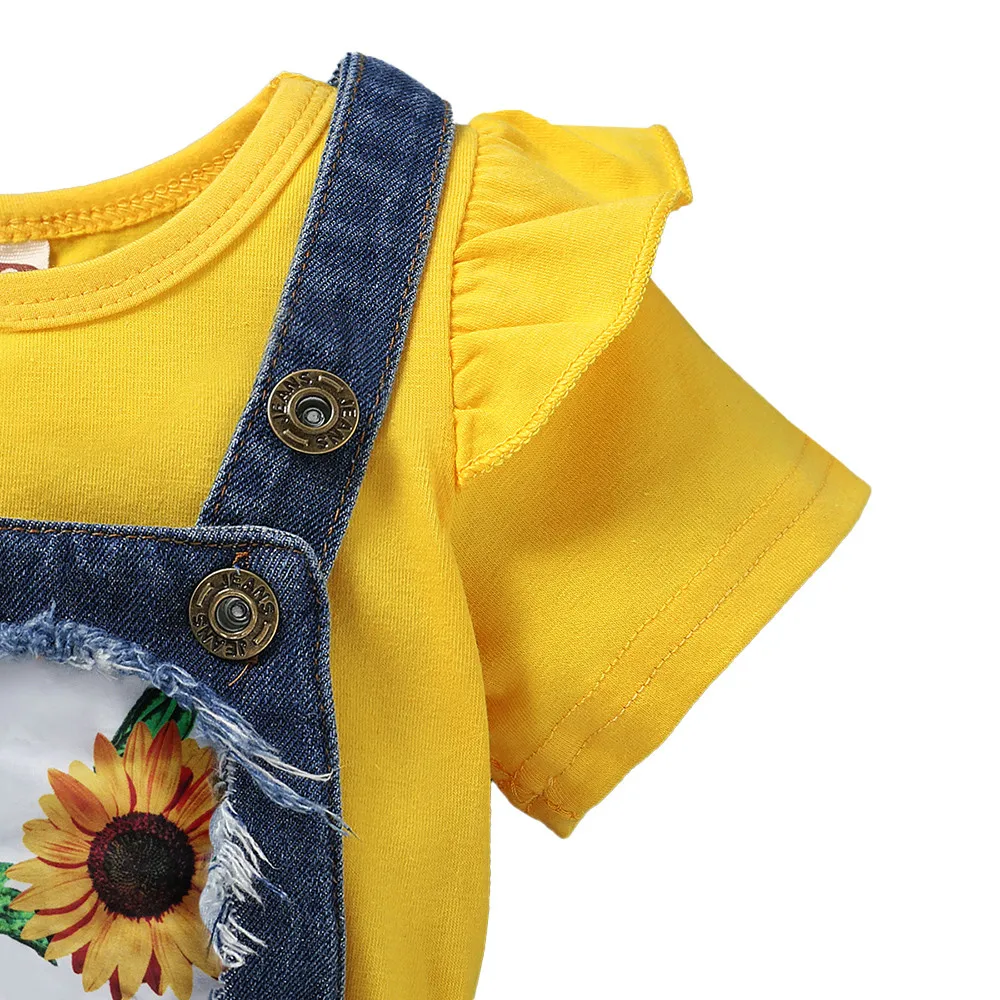 Toddler Baby Girls Short Sleeve Tops Denim Hole Dungarees Headband 3Pcs Sets Summer Floral Print Kids Cute Clothing Outfits D30
Toddler Baby Girls Short Sleeve Tops Denim Hole Dungarees Headband 3Pcs Sets Summer Floral Print Kids Cute Clothing Outfits D30