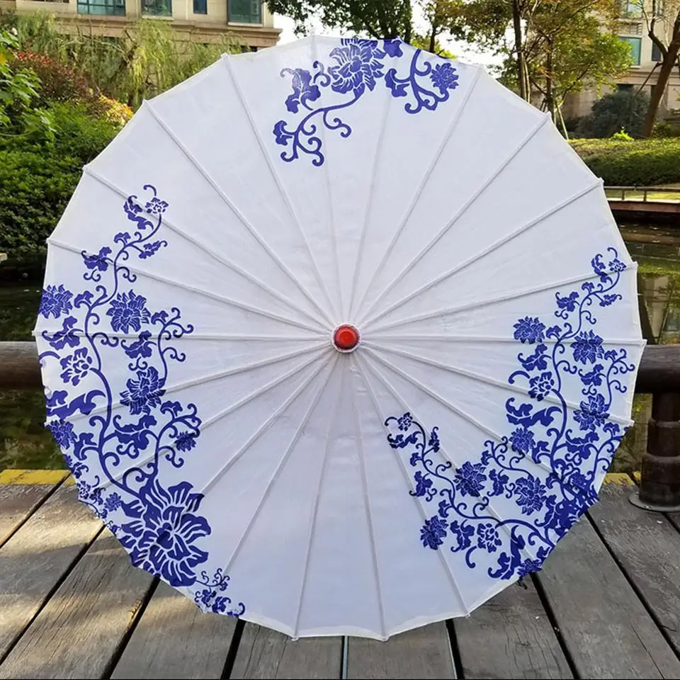 Зонт женский из шелковой ткани декоративный бумажный в китайском стиле с