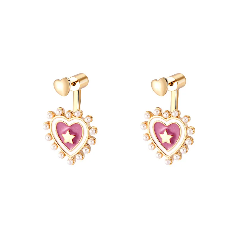 Pink Love Heart Girl Earrings Elegant Pearl Woman Earrings Vintage Sweet Star Earrings Jewelry Birthday Gift
Pink Love Heart Girl Earrings Elegant Pearl Woman Earrings Vintage Sweet Star Earrings Jewelry Birthday Gift