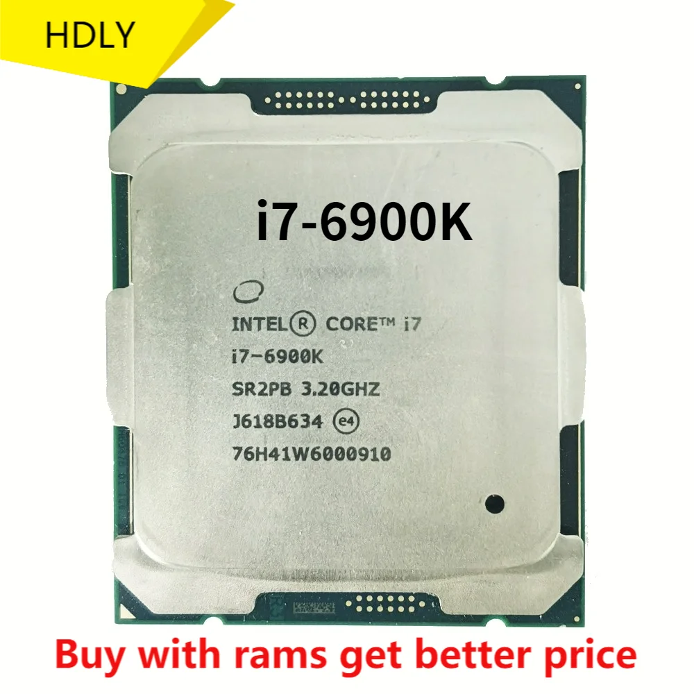 I7 6900K Core i7-6900K SR2PB процессор 3,2 ГГц 8 ядер 16 потоков для LGA2011 X99 Мб
I7 6900K Core i7-6900K SR2PB процессор 3,2 ГГц 8 ядер 16 потоков для LGA2011 X99 Мб