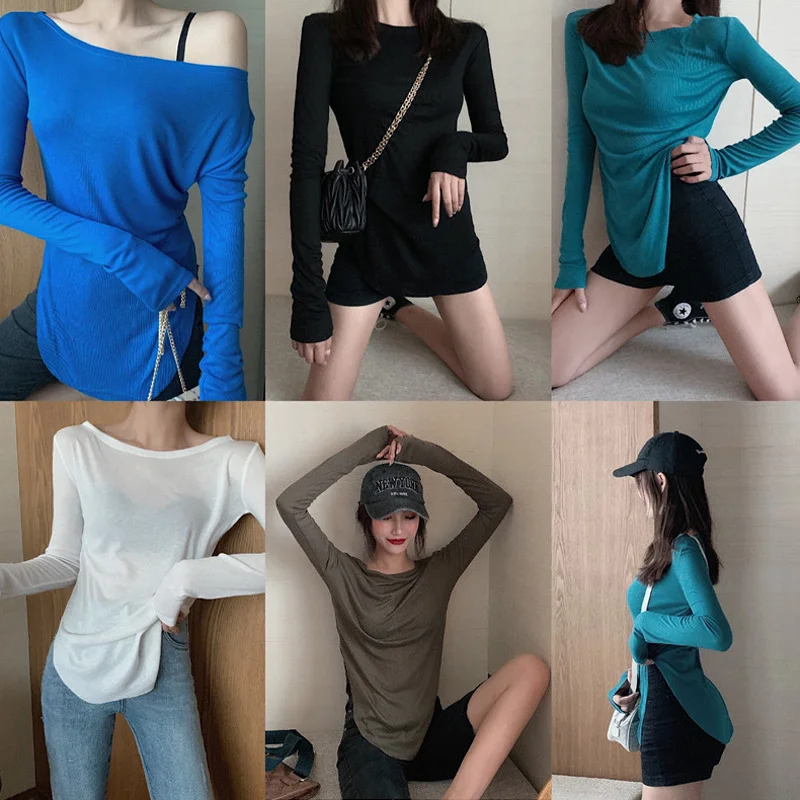 Black Tight Bottoming Shirt for Women Early Spring and Autumn Fashion Slim Sexy Slimming Long Sleeve Inner Wear Side Kio
Black Tight Bottoming Shirt for Women Early Spring and Autumn Fashion Slim Sexy Slimming Long Sleeve Inner Wear Side Kio