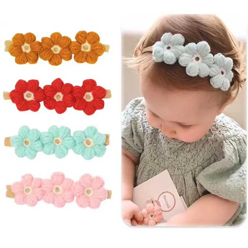 1/2pcs/Set Baby Girls Nylon Headbands Wool Crochet Knitting Flowers Hairbands Hairpins Kids Hair Clips Baby Hair Accessories New
1/2pcs/Set Baby Girls Nylon Headbands Wool Crochet Knitting Flowers Hairbands Hairpins Kids Hair Clips Baby Hair Accessories New