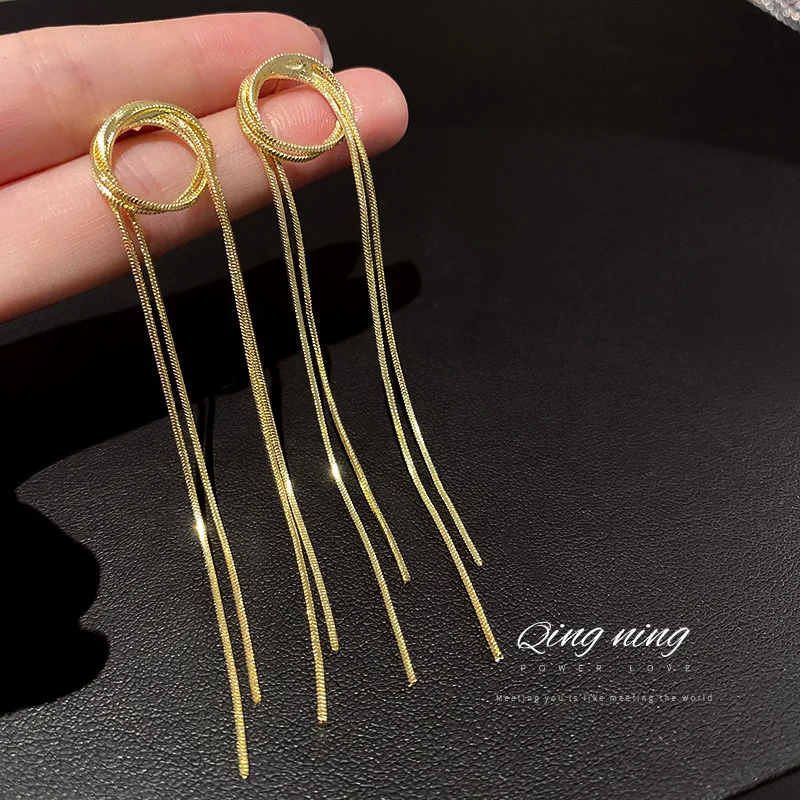 Long Tassel Geometry Drop Earrings Gloden Color 2021 Fashion Hanging Women Earrings Summer Jewelry Girls Party Gift
Long Tassel Geometry Drop Earrings Gloden Color 2021 Fashion Hanging Women Earrings Summer Jewelry Girls Party Gift