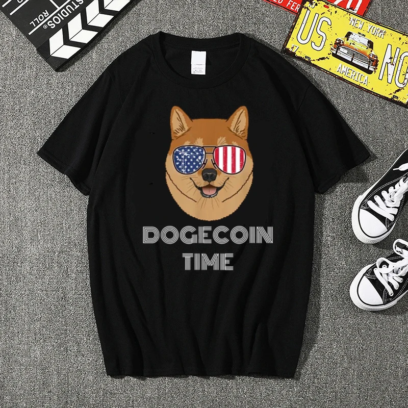 Digital printing dogecoin Harajuku tshirt bitcoin fashion creative men's loose and breathable casual cotton round neck T-shirt
Digital printing dogecoin Harajuku tshirt bitcoin fashion creative men's loose and breathable casual cotton round neck T-shirt