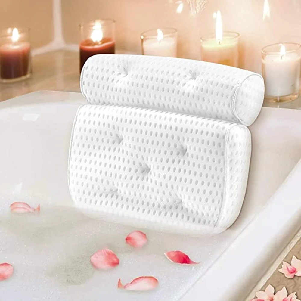 SPA Bath Pillow with Suction Cups 4D Thickened Neck Back Support Headrest Pillow for Home Hot Tub Bathroom Cushion Accessories
SPA Bath Pillow with Suction Cups 4D Thickened Neck Back Support Headrest Pillow for Home Hot Tub Bathroom Cushion Accessories