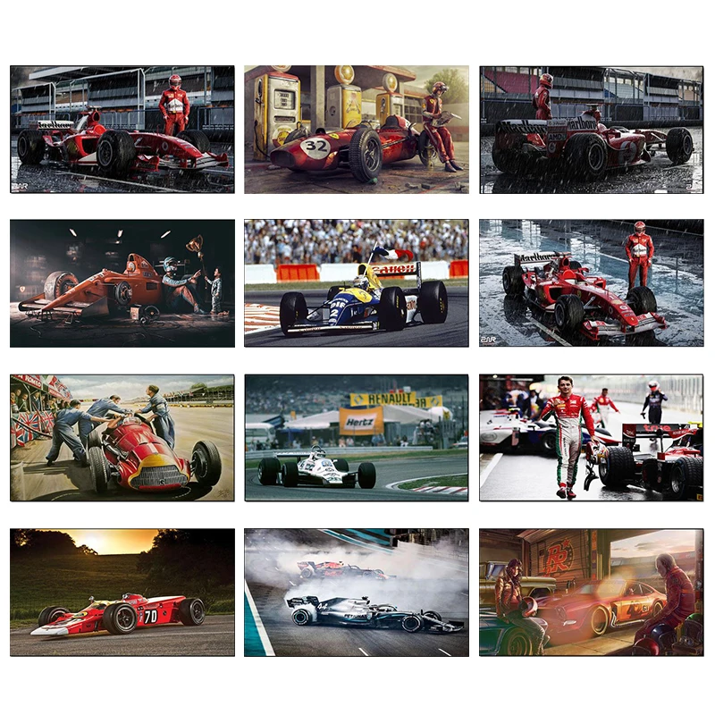 Classic Formula Racing Sports Car Canvas Paintings Ferrari Cars F1 Racing Posters and Prints Wall Art Picture Home Decor Cuadros
Classic Formula Racing Sports Car Canvas Paintings Ferrari Cars F1 Racing Posters and Prints Wall Art Picture Home Decor Cuadros