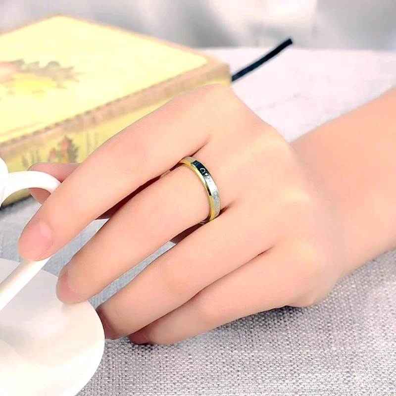 Forever LOVE Gold Couple Ring Luxury Stainless Steel Exquisite Simple Ring for Men&Women Temperament Wedding Gift Jewelry
Forever LOVE Gold Couple Ring Luxury Stainless Steel Exquisite Simple Ring for Men&Women Temperament Wedding Gift Jewelry