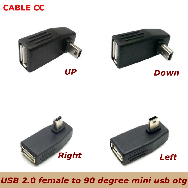 90 degree left corner A female head to 5 pin B female head Mini USB OTG host adapter USB2.0 new connectable U disk car music
90 degree left corner A female head to 5 pin B female head Mini USB OTG host adapter USB2.0 new connectable U disk car music