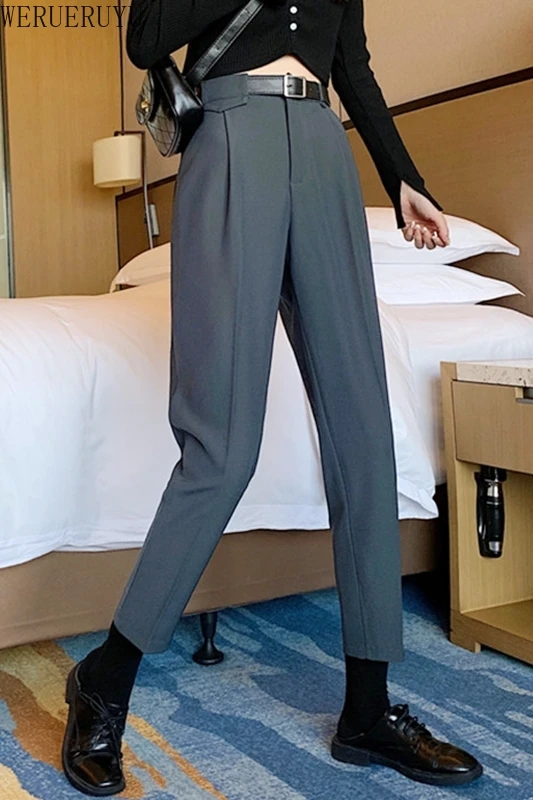 WERUERUYU Spring New Office Lady Elegant Casual Fashion High Waist Wide Leg Black Pants Length Pant Woman Hot Sales
WERUERUYU Spring New Office Lady Elegant Casual Fashion High Waist Wide Leg Black Pants Length Pant Woman Hot Sales