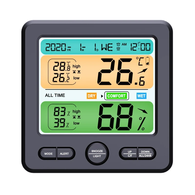 TS-6211 термометром и гигрометром декоративные часы светодиодный Подсветка Цвет Экран цифровой Дисплей часы
TS-6211 термометром и гигрометром декоративные часы светодиодный Подсветка Цвет Экран цифровой Дисплей часы