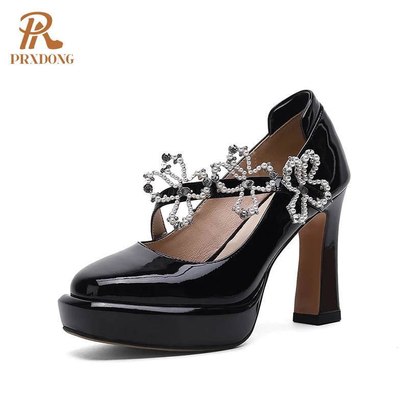 Genuine Leather Mary Jane Women Pumps High Heel Thick Platform Square Toe Female Shoes Elegant Dress Party Weddings Plus Size 42
Genuine Leather Mary Jane Women Pumps High Heel Thick Platform Square Toe Female Shoes Elegant Dress Party Weddings Plus Size 42