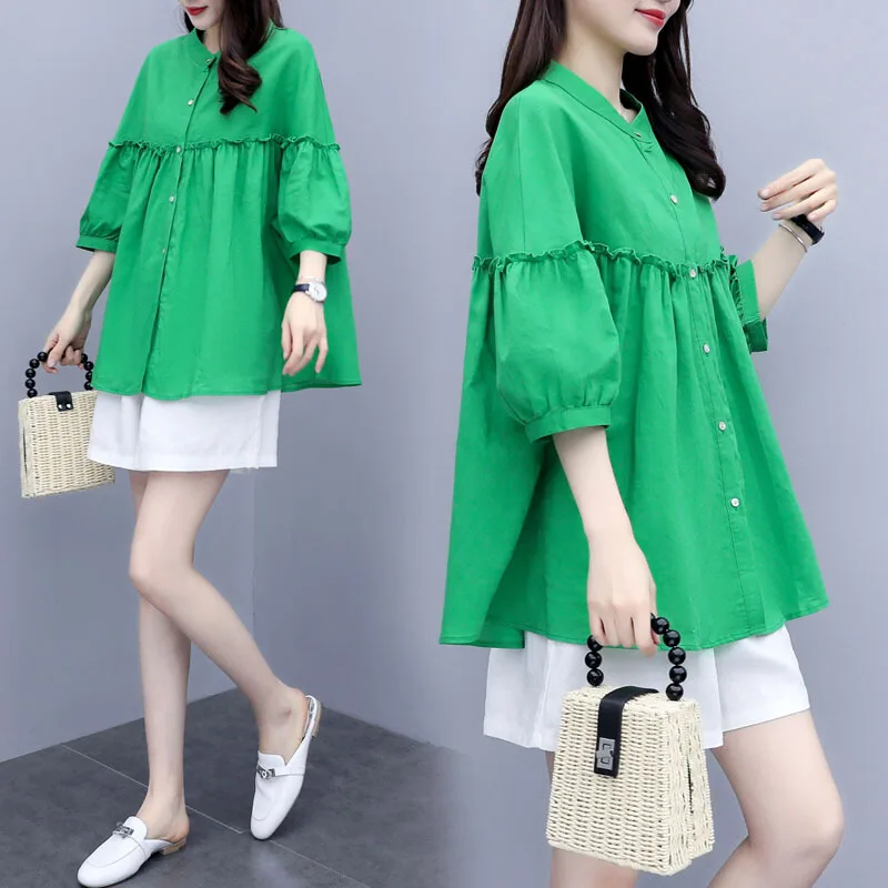 Женский летний модный Повседневный однотонный костюм из двух предметов: рубашка и шорты, Летний милый свободный костюм из двух предметов
Женский летний модный Повседневный однотонный костюм из двух предметов: рубашка и шорты, Летний милый свободный костюм из двух предметов