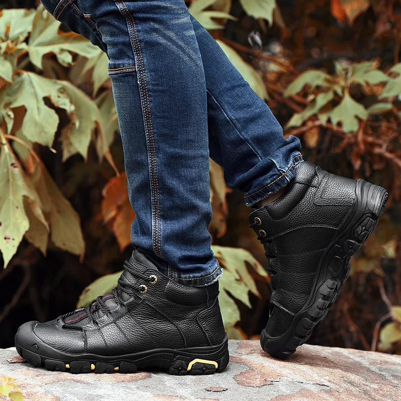 2019 Genuine Leather men boots Fashion Ankle Boots winter shoes man work shoes Motorcycle Army shoes male footwear plus 38-45
2019 Genuine Leather men boots Fashion Ankle Boots winter shoes man work shoes Motorcycle Army shoes male footwear plus 38-45