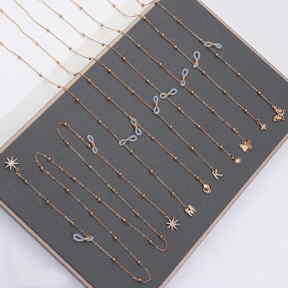 Fashion Metal Glasses Chains Elegant Pendant Charms Sunglasses Lanyards Necklace Anti-lost Eyeglasses Cords Eyewear Accessories 
Fashion Metal Glasses Chains Elegant Pendant Charms Sunglasses Lanyards Necklace Anti-lost Eyeglasses Cords Eyewear Accessories