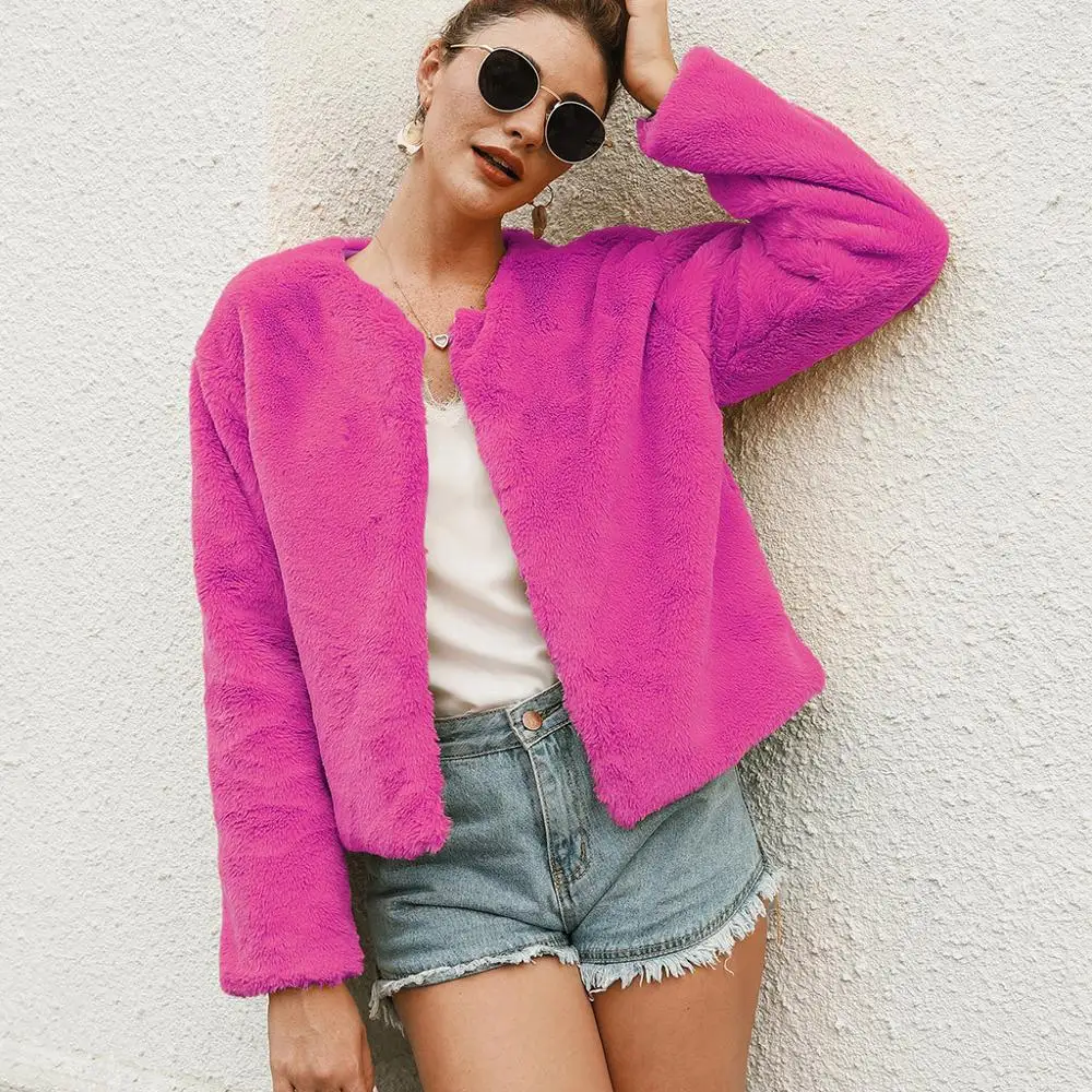 Faux Fur Coat Plus Size Women Autumn Winter Fluffy 2019 Plush Coat Solid Long Sleeve Cardigan Coat Warm Soft Outwear
Faux Fur Coat Plus Size Women Autumn Winter Fluffy 2019 Plush Coat Solid Long Sleeve Cardigan Coat Warm Soft Outwear