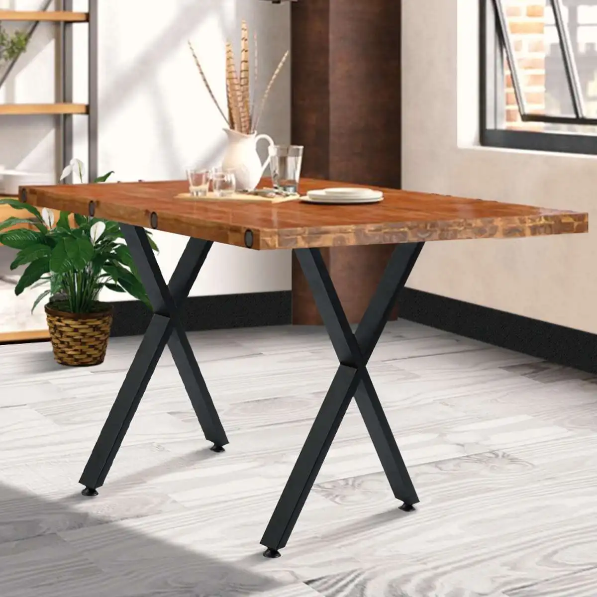 50x71cm 2x Industrial Steel Table Legs Black Metal Iron Table Desk Leg Table and Sofa Furniture Handcrafts With Non-slip Mat
50x71cm 2x Industrial Steel Table Legs Black Metal Iron Table Desk Leg Table and Sofa Furniture Handcrafts With Non-slip Mat