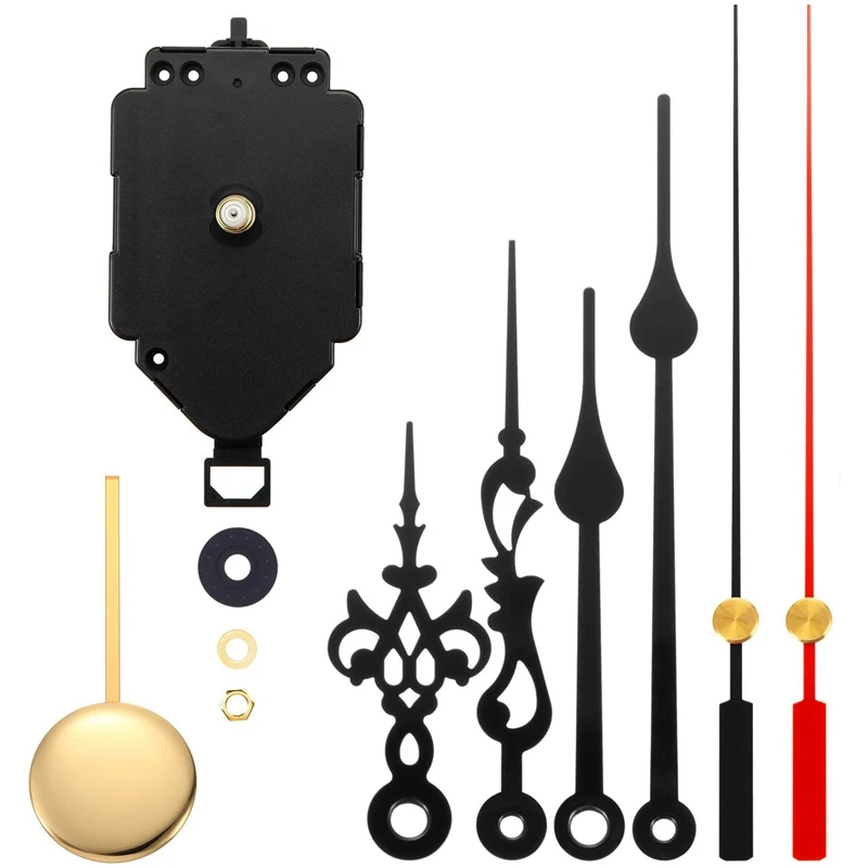 Quartz Pendulum Clock Movement Mechanism DIY Repair Parts Replacement with 2 Pairs Hands,Pendulum for DIY Clock Repair
Quartz Pendulum Clock Movement Mechanism DIY Repair Parts Replacement with 2 Pairs Hands,Pendulum for DIY Clock Repair