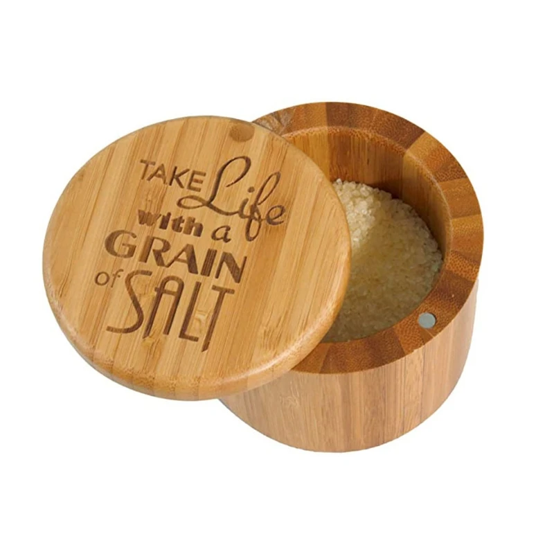 Round Bamboo Seasoning Box with Swivel Lid Natural Non-toxic Rotating Cover Salt Shaker Environmentally Friendly Salt Jar P31E
Round Bamboo Seasoning Box with Swivel Lid Natural Non-toxic Rotating Cover Salt Shaker Environmentally Friendly Salt Jar P31E