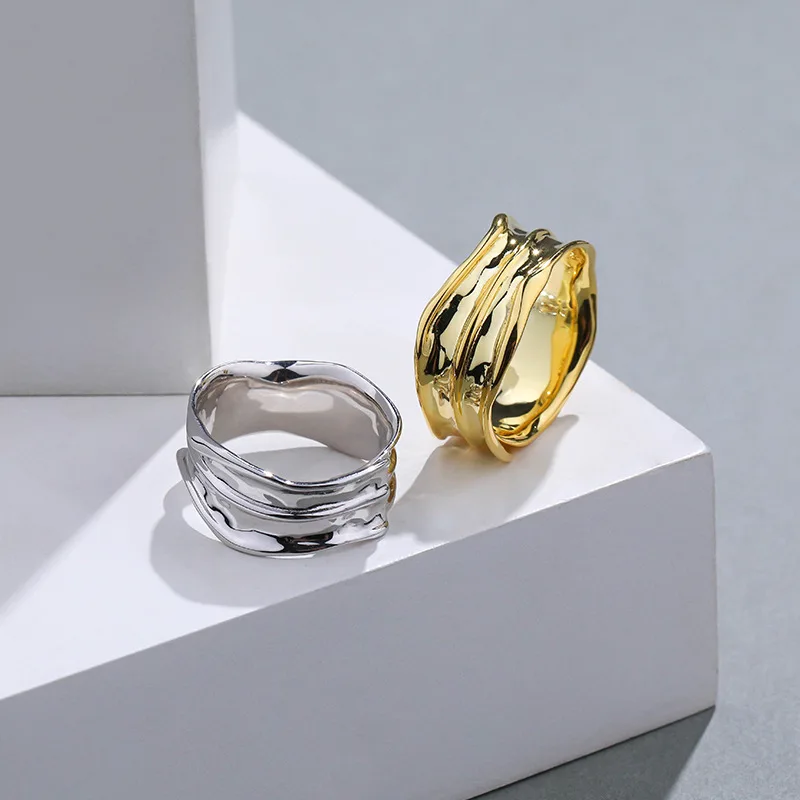 Женское Винтажное кольцо из серебра 925 пробы, с нестандартной складкой 
Женское Винтажное кольцо из серебра 925 пробы, с нестандартной складкой