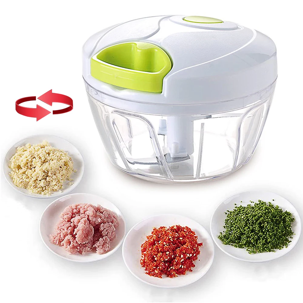 Kitchen Chopper Vegetable Grater Garlic Crusher with Container Stainless Steel Blade Manual Meat Grinder Food Processor Gadgets
Kitchen Chopper Vegetable Grater Garlic Crusher with Container Stainless Steel Blade Manual Meat Grinder Food Processor Gadgets