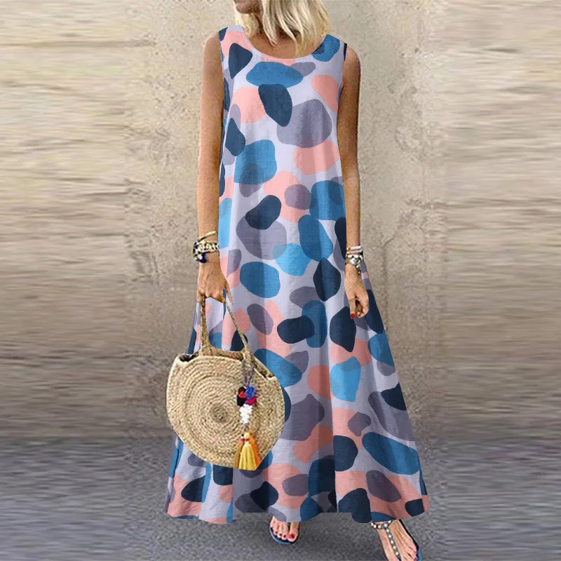 2021 Fashion Women's Print Youth Spotted Sleeveless Slim Fit Plus Size Dress Long Skirt Princess Temperament Commuter Vestidos
2021 Fashion Women's Print Youth Spotted Sleeveless Slim Fit Plus Size Dress Long Skirt Princess Temperament Commuter Vestidos