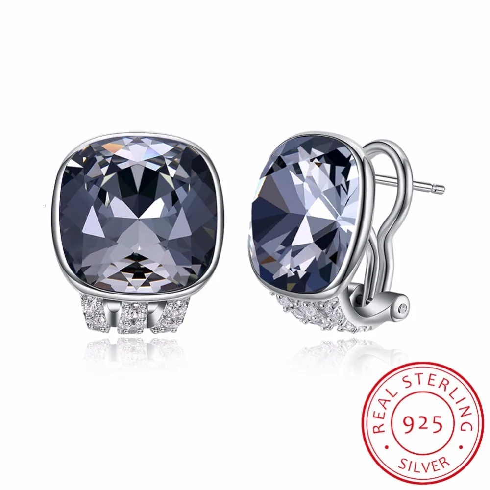 LEKANI Crystals New Square Shaped Stud Earrings S925 Silver Piercing Vintage Fine Jewelry For Women Girls Gifts
LEKANI Crystals New Square Shaped Stud Earrings S925 Silver Piercing Vintage Fine Jewelry For Women Girls Gifts